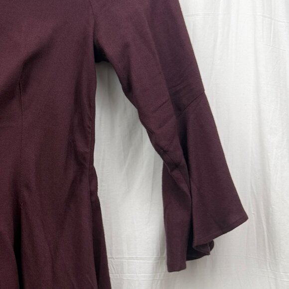 Torrid Fit & Flare Softest Flannel Acrylic Top Women +00 Sassafras Maroon - Picture 4 of 10